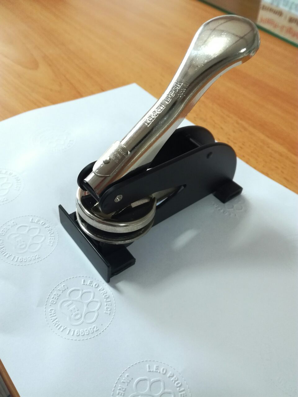 Custom Embossers with Personalized Art or Text.